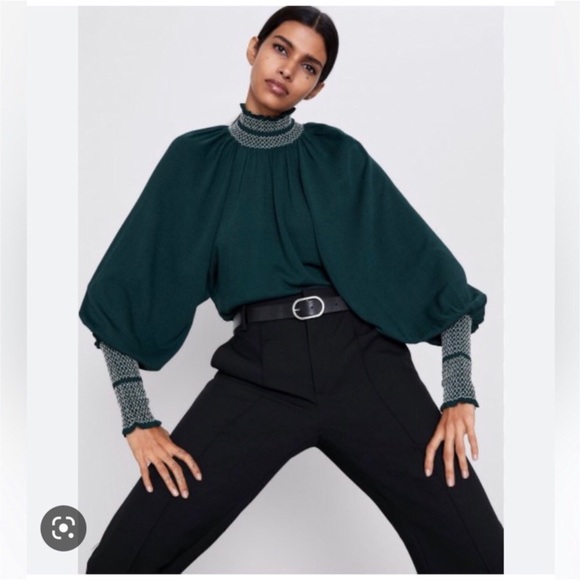 Zara Tops - NWT ZARA Puff Sleeve Blouse Size M